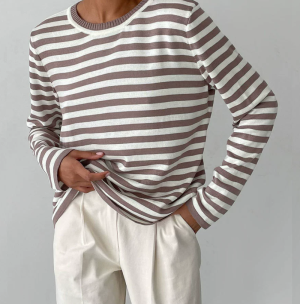 Striped pullover sweater